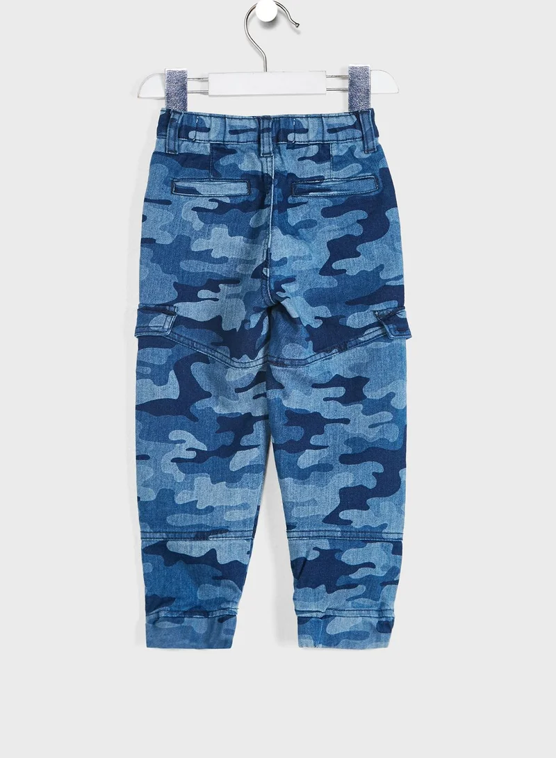 MINOTI Boys Navy Camo Basic Comfy Combat Pant