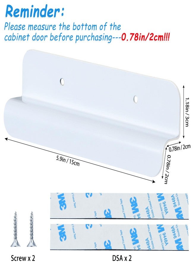 Sozize Cabinet Foot Pull for Trash Drawer, Trash Can Foot Toe Pull, Touchless Handle, Full Overlay Cabinet Door (1pcs, White) - Image 2