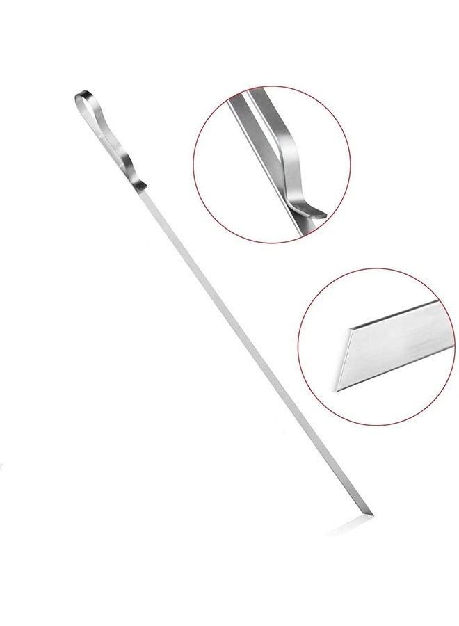 6Pcs Barbecue Skewers With Two Storage Bags, Stainless Steel Barbecue Skewers, Barbecue Skewers, Flat Barbecue Metal Skewers, Reusable Barbecue Skewers. - Image 5