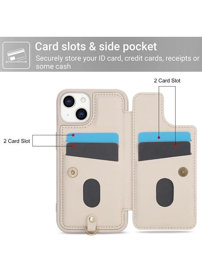 اس-توب جراب هاتف جلدي بتصميم زهور لهاتف iPhone 15 Crossbody - Image 4