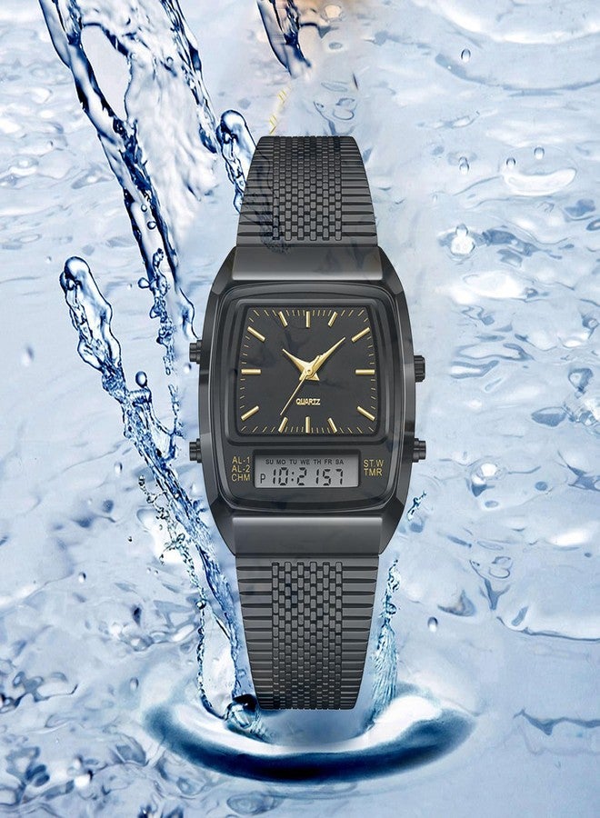 BESTKANG Men's Watch Fashion Analog Quartz Waterproof Watch Sport Multifunctional Wristwatch, Black, Fashion - Image 4