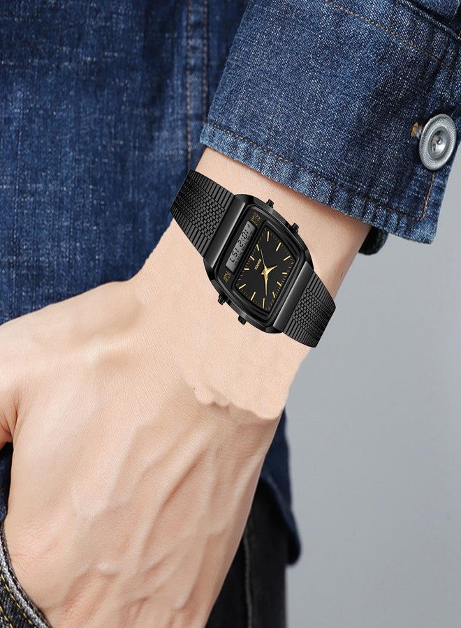BESTKANG Men's Watch Fashion Analog Quartz Waterproof Watch Sport Multifunctional Wristwatch, Black, Fashion - Image 2