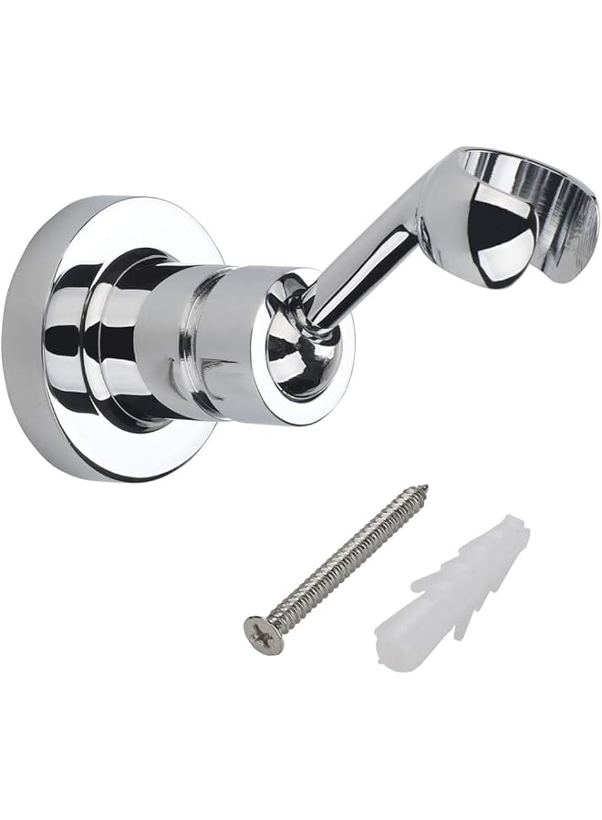The Bros Freelynn Shower Head Holder - Shower Holder Bracket Copper Wall Mount for Handheld Showerhead and Standard Shower Hose - Chrome Plated 360 Degrees Adjustable - Image 1