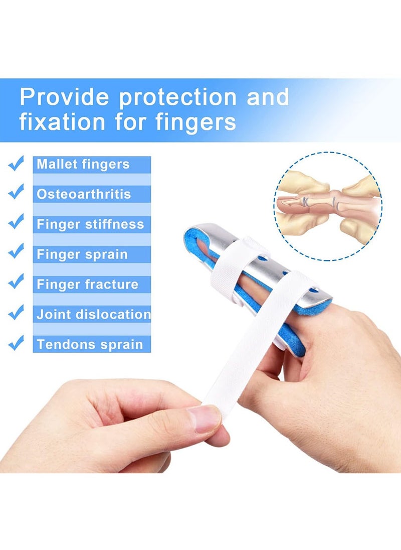3-Piece Finger Splint, Metal Finger Support Brace for Broken Fingers Straightening Arthritis (3 Size)