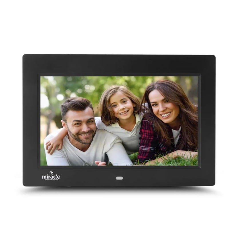 miracle digital 10'' IPS Digital Photo Frame with SlideShow & High Def Screen,USB SD Card, Remote Photos,Video & Audio Support Built in 8GB Memory & 2GB RAM 180°Wide Angle Viewing - Image 1