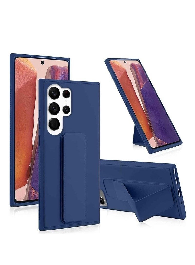 TIGER Samsung Galaxy S24 Ultra Case Cover | Magnetic Car Mount Compatible | Built-in Kickstand for Hands-Free Viewing | Vertical & Horizontal Hand Strap for Secure Grip | Shockproof & Scratch-Resistant | Slim & Lightweight Protective Cover | Durable & Stylish Blue Case for Samsung Galaxy S24 Ultra (6.8-Inch) - Image 1