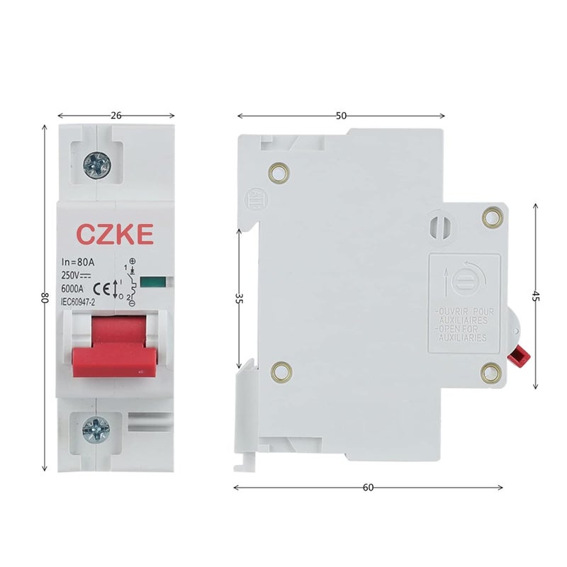 Miniature Circuit Breaker MCB 1P 27mm 4A 6000kA Breaking Capacity 1A To 125A - Image 3