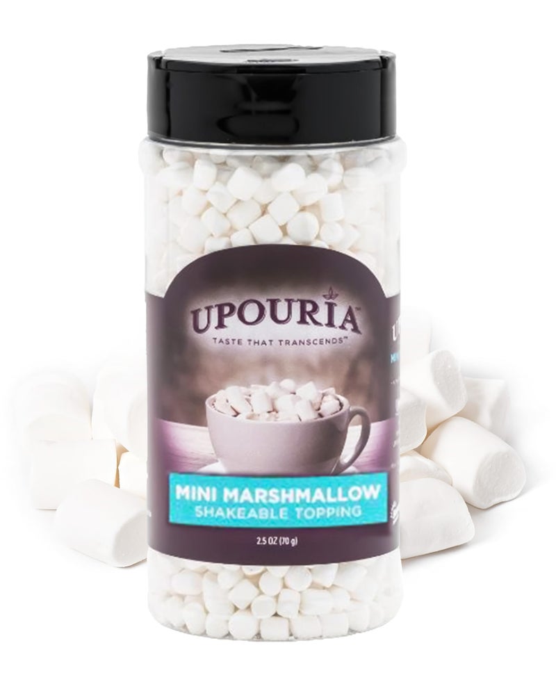 Upouria Mini Marshmallow Beverage and Dessert Topper, Rich Flavor Enhancer for Coffee, Hot Chocolate, Ice Cream, 2.5oz - Image 1