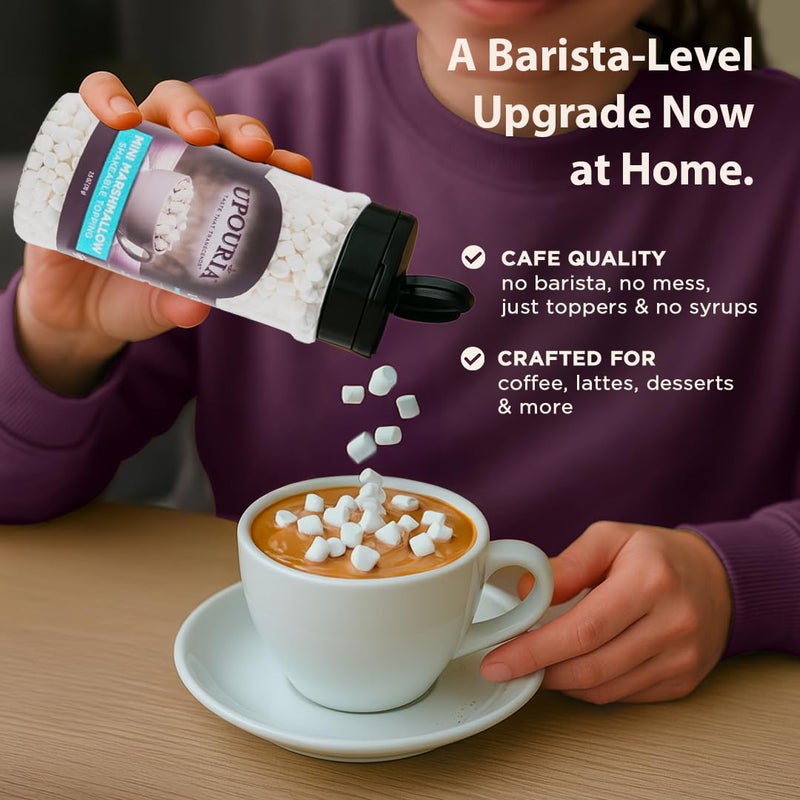 Upouria Mini Marshmallow Beverage and Dessert Topper, Rich Flavor Enhancer for Coffee, Hot Chocolate, Ice Cream, 2.5oz - Image 2