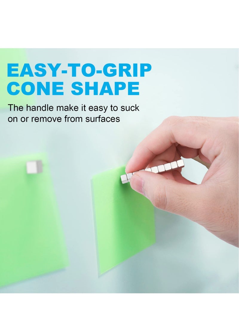 SYOSI مغناطيس ثلاجة، 5 × 5 × 5 مم مغناطيس قوي، 110 قطعة مغناطيس نيوديميوم، دبابيس مغناطيسية لدبوس البيضاء، مغناطيسات للثلاجة، المكتب، الخريطة، الصورة (مربع) - Image 3