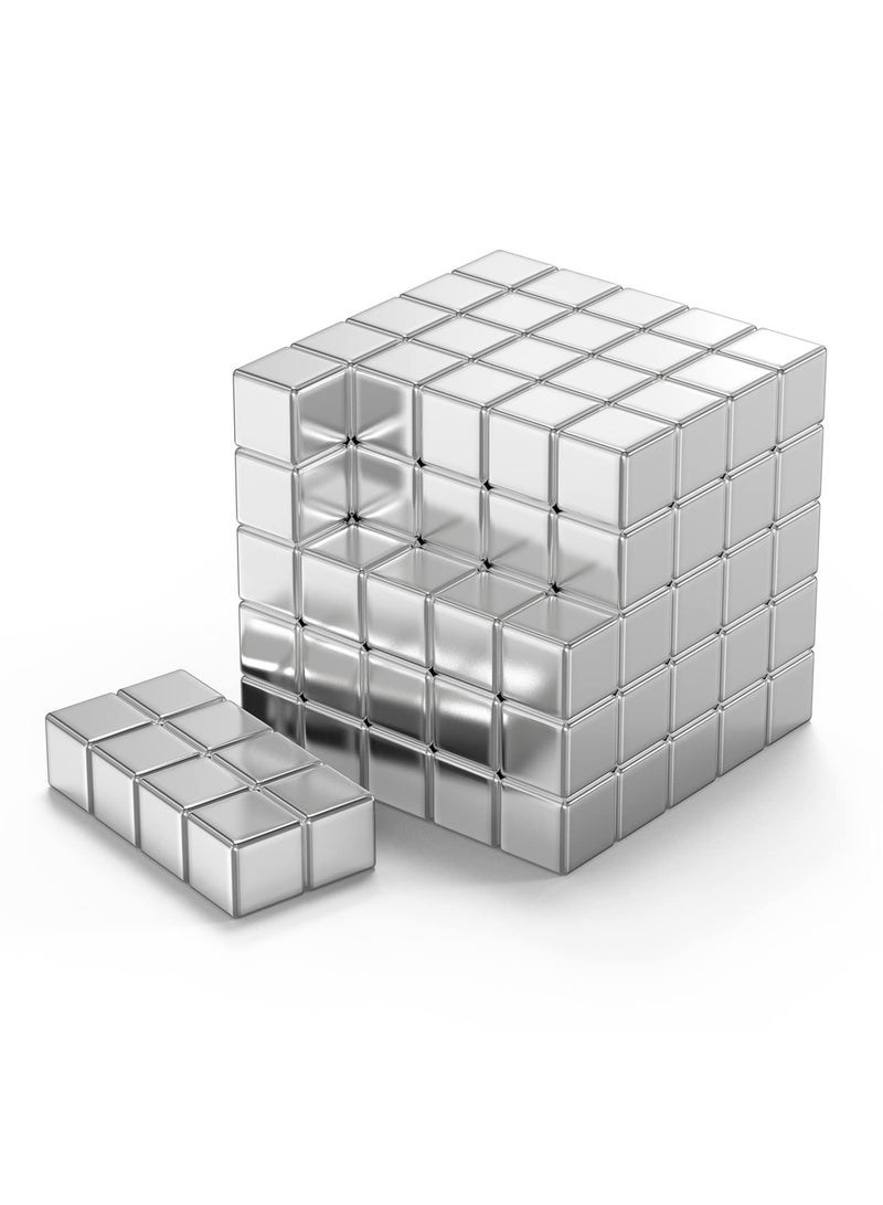 SYOSI مغناطيس ثلاجة، 5 × 5 × 5 مم مغناطيس قوي، 110 قطعة مغناطيس نيوديميوم، دبابيس مغناطيسية لدبوس البيضاء، مغناطيسات للثلاجة، المكتب، الخريطة، الصورة (مربع) - Image 1