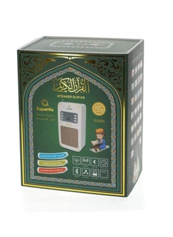 Equantu - SQ-669 Smart Quran Speaker Wall Plug  16 Reciters 16 Translations, Bluetooth USB Remote App Control 8GB Storage - Image 1