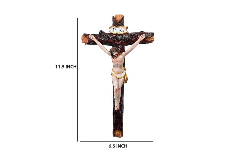 KariGhar CrucifixJesus ChristCross JesusCrucified Jesus Idol for HomeLiving RoomPrayer RoomGifting Multi Colour25X67X115 inches A0019 - Image 2