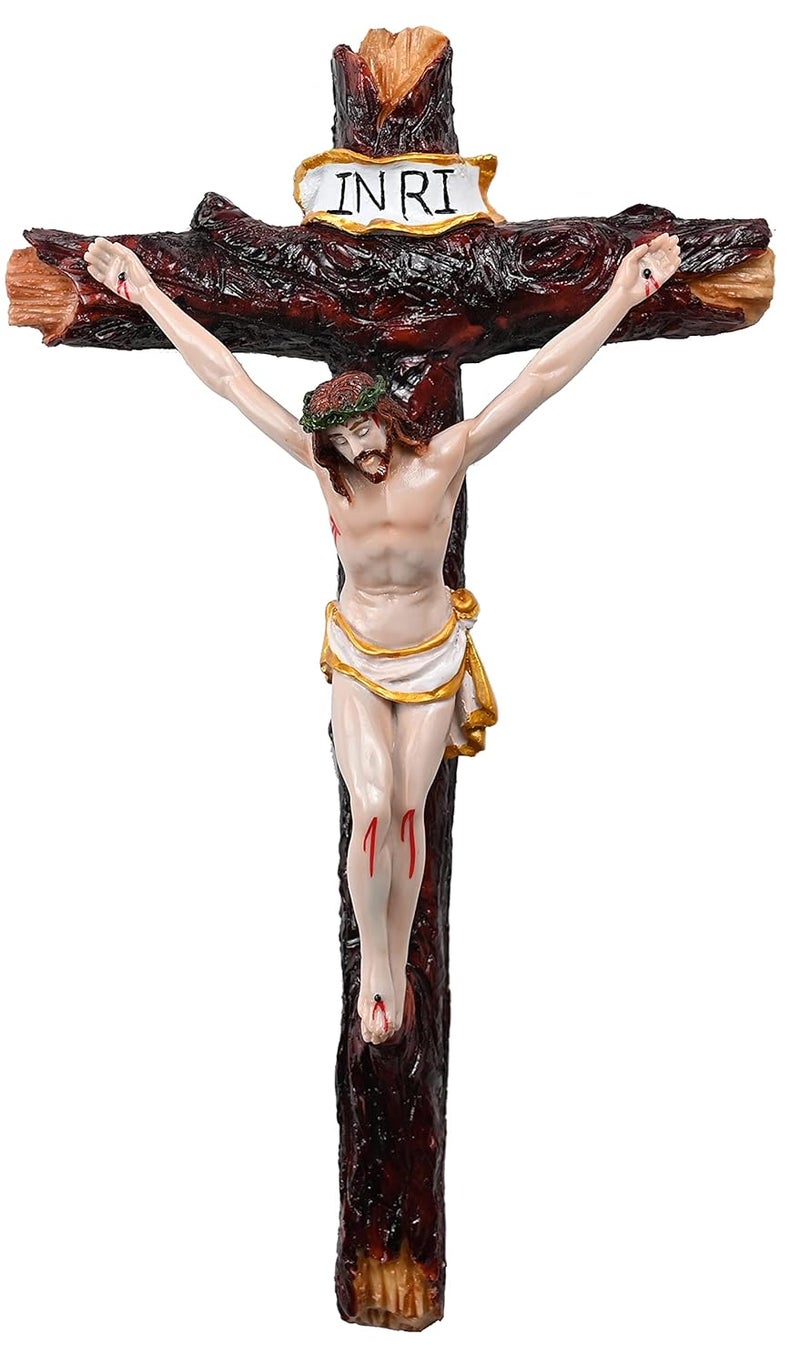 KariGhar CrucifixJesus ChristCross JesusCrucified Jesus Idol for HomeLiving RoomPrayer RoomGifting Multi Colour25X67X115 inches A0019 - Image 1