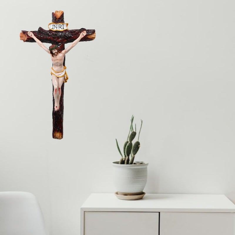 KariGhar CrucifixJesus ChristCross JesusCrucified Jesus Idol for HomeLiving RoomPrayer RoomGifting Multi Colour25X67X115 inches A0019 - Image 3