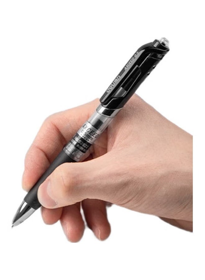 Deli S01-Jd Retractable Gel Pen, 0.5Mm Bullet Tip, Office Supplies, Black, 12 Pens/Box, 92622 - Image 2