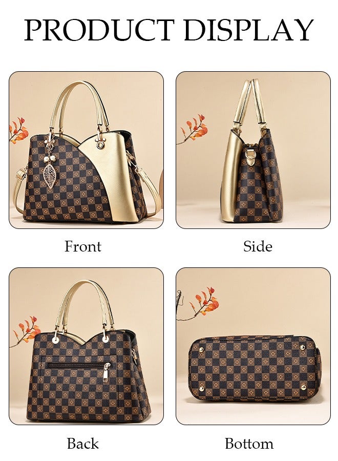 DUNISO Women's Fashion Handbag Faux Leather Crossbody Bag For Women Large Capacity Tote Bags Top Handle Satchel Fashionable Travel Shoulder Bag For Ladies - Image 3