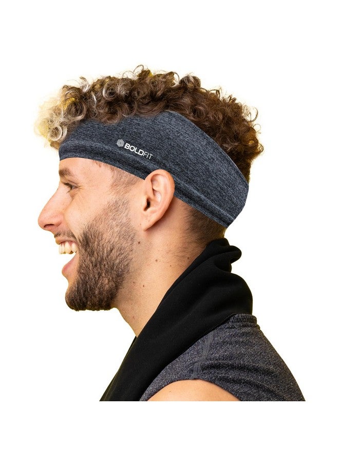 BOLDFIT Boldfit Head Band for Man Sports Head Bandana for Men & Women Gym Hair Band for Men Workout, Running - Breathable, Non-Slip & Quick Drying Head Bands for Long Hair (Set of 2 (Black, Grey Melange)) - Image 2