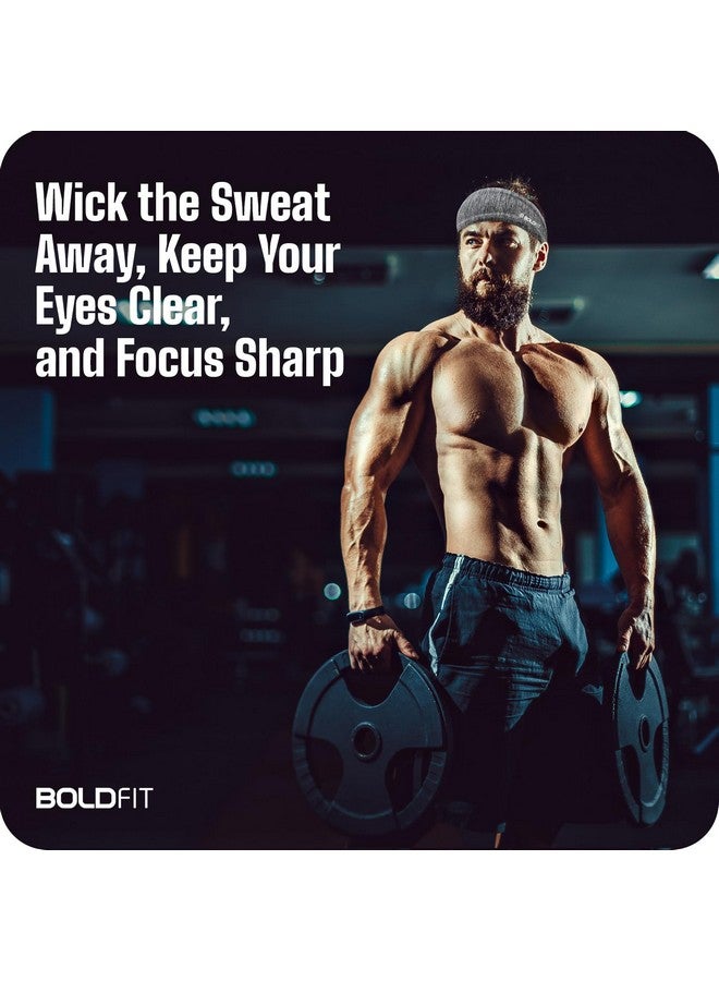 BOLDFIT Boldfit Head Band for Man Sports Head Bandana for Men & Women Gym Hair Band for Men Workout, Running - Breathable, Non-Slip & Quick Drying Head Bands for Long Hair (Set of 2 (Black, Grey Melange)) - Image 5