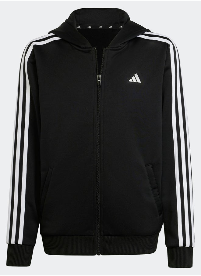 Adidas Train Essentials Aeroready 3-Stripes Regular-Fit Full-Zip Hoodie  - Image 1