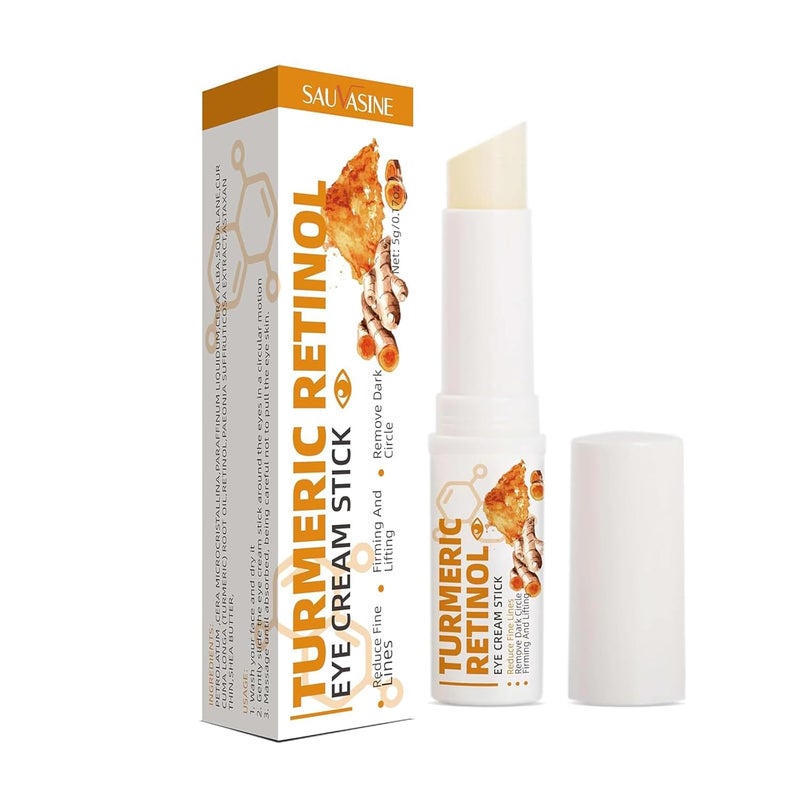 Lumibalm for Under Eye Bags Turmeric Retinol Eye Cream Stick Retinol Eye Cream Stick for Dark Circles Wrinkles AntiAging and Puffiness