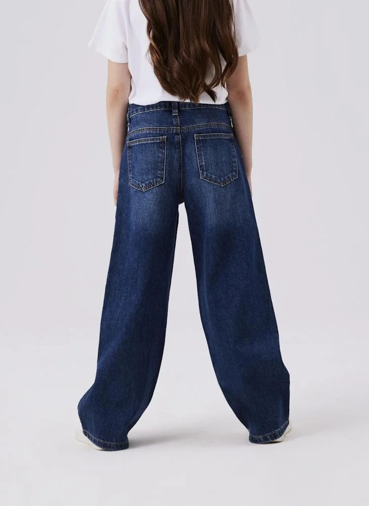 NAME IT Kids Light Wash Wide Leg Jeans