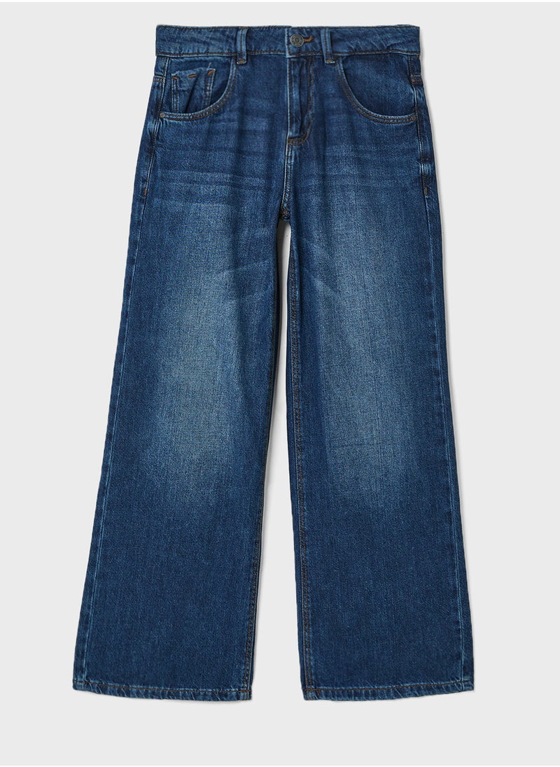 NAME IT - Kids Light Wash Wide Leg Jeans - Image 1