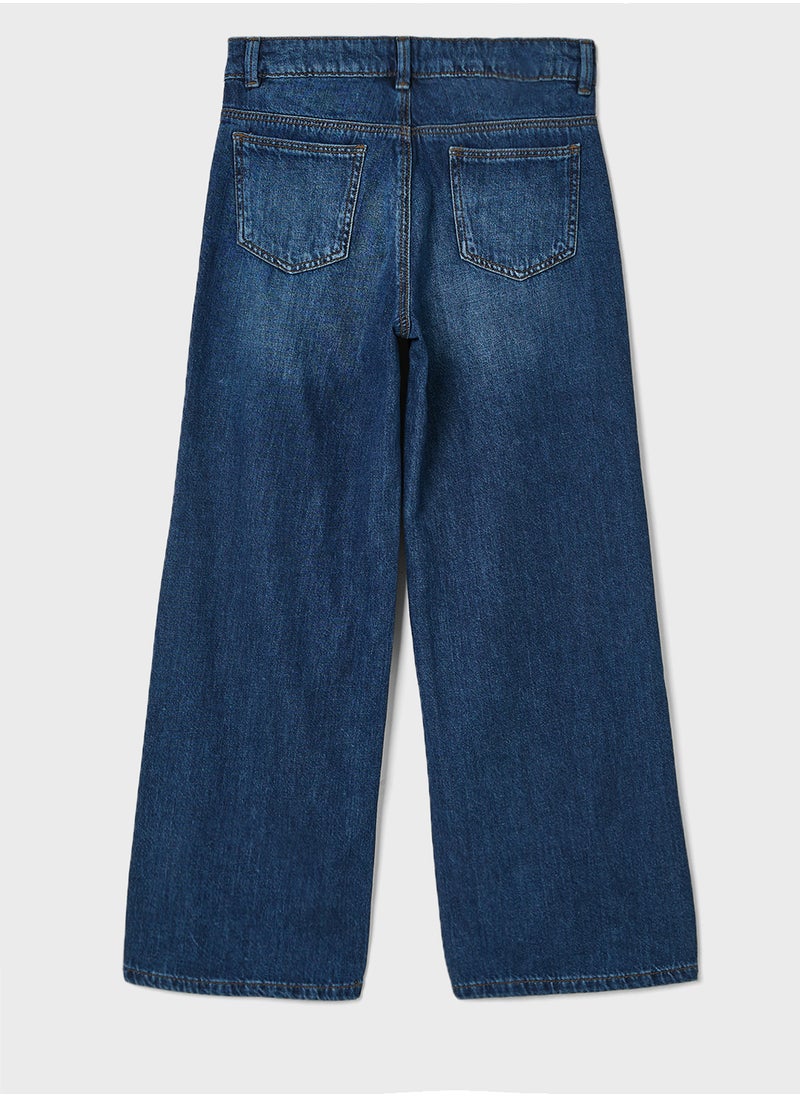 NAME IT - Kids Light Wash Wide Leg Jeans - Image 1