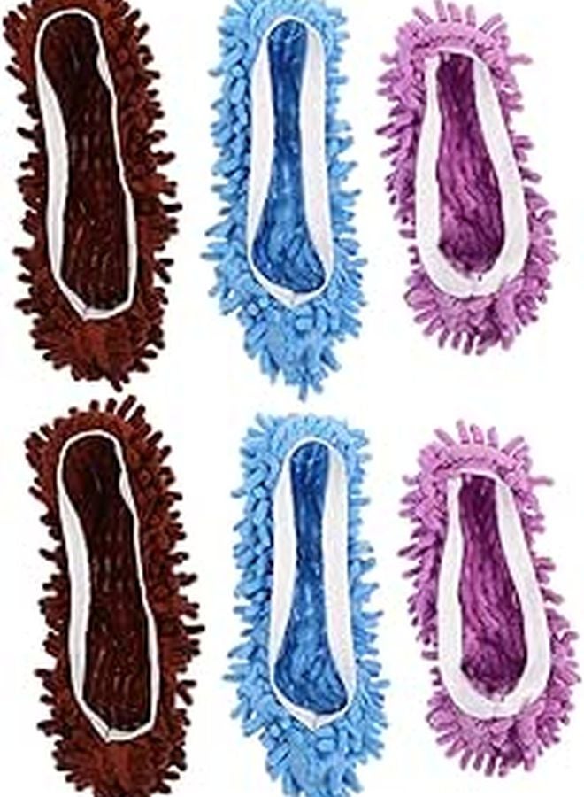 Reusable Microfiber Floor Cleaning Mop Socks 3 Pairs for Adults Kids High Absorption - Image 1