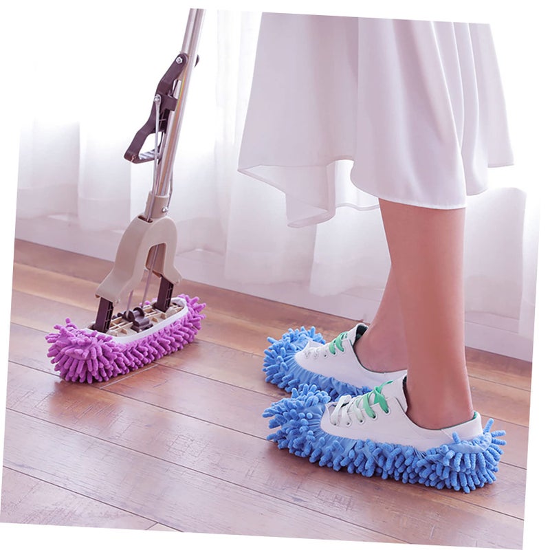 Reusable Microfiber Floor Cleaning Mop Socks 3 Pairs for Adults Kids High Absorption - Image 5