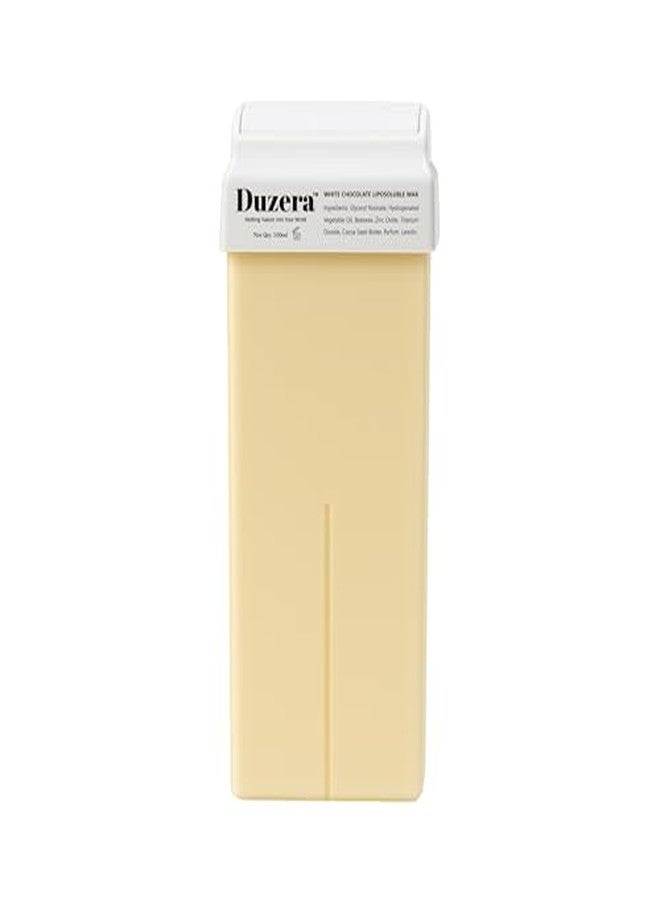 Duzera White Chocolate Roll On Wax Cartridge 100ml (Pack of 1) | Liposoluble Hair Removal Wax for Men & Women | Natural Wax Formula for Sensitive Skin | Dermatologically Tested | Colophony Free - Image 1