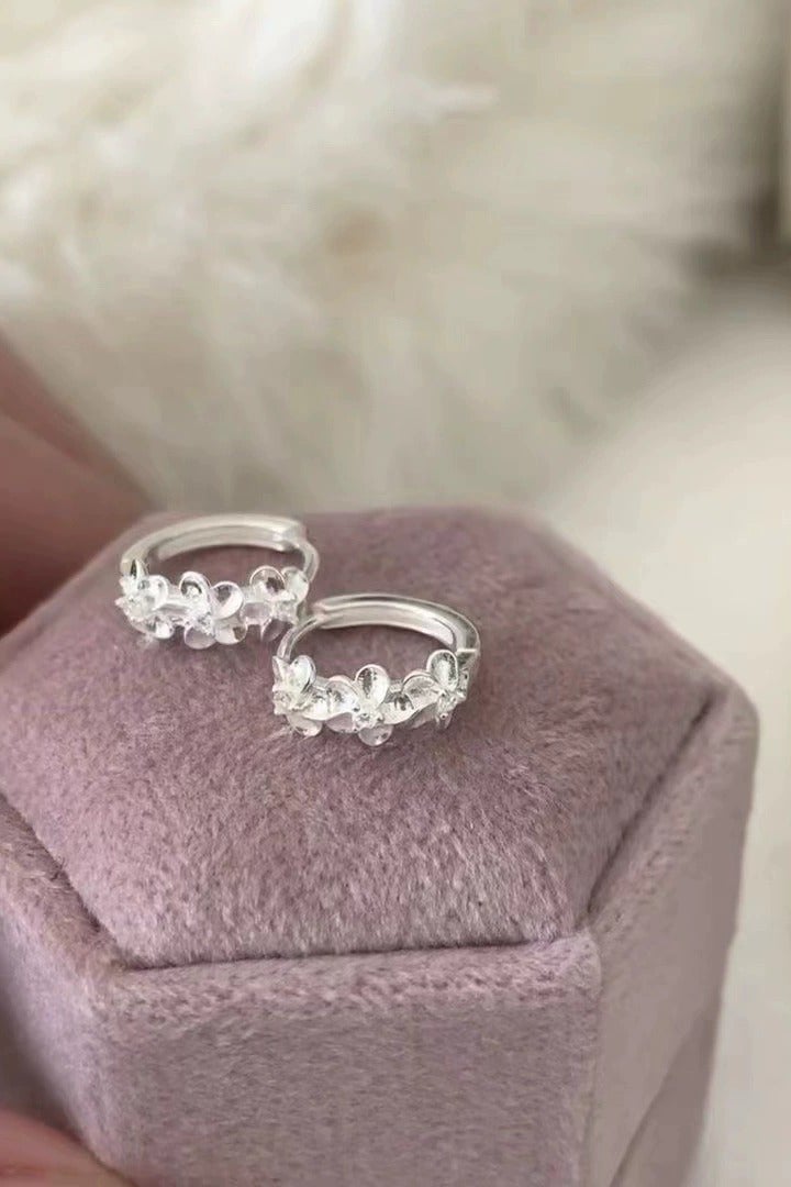 Goolsky 3D Flower Stud Earrings for Women – S925 Silver Clip-On Style, Elegant Petite Floral Design, High-End Minimalist Jewelry  - Image 3