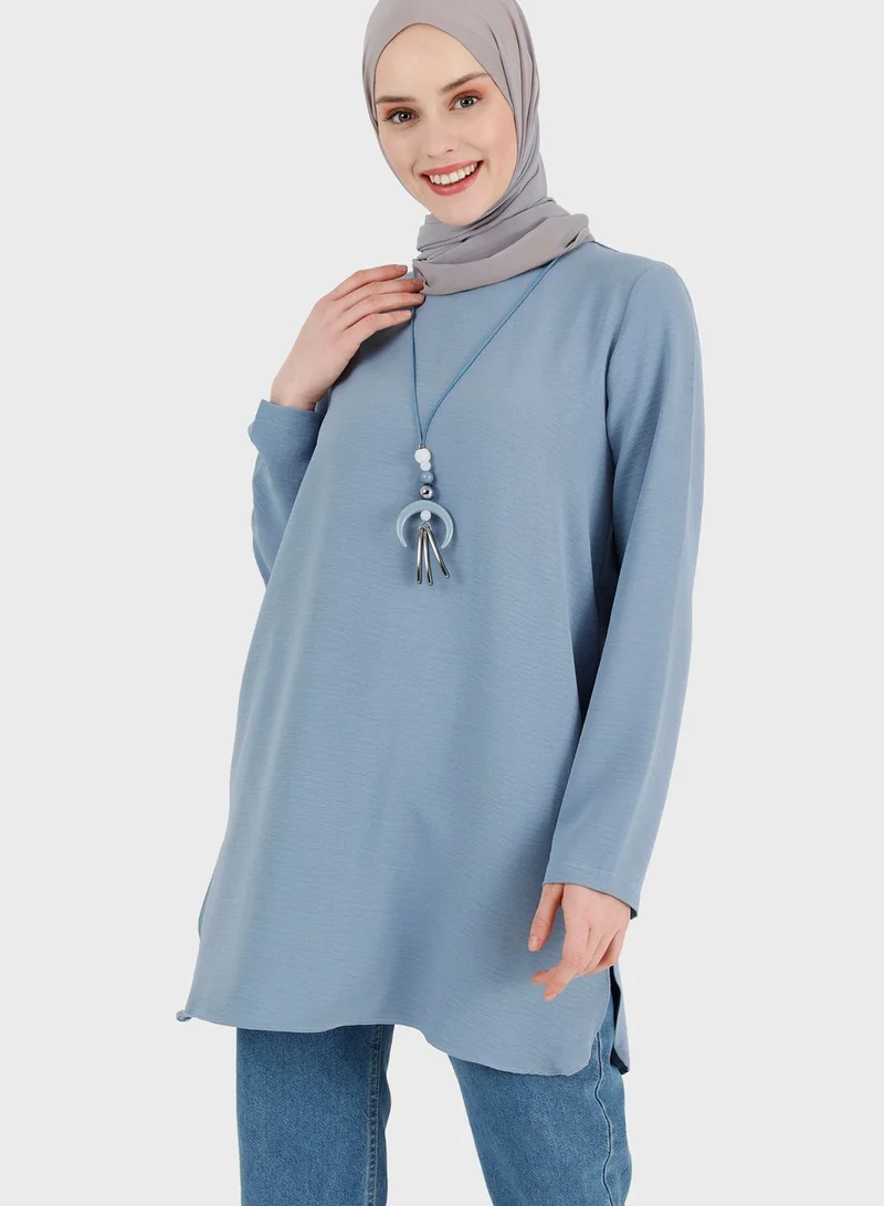 Refka by modanisa Round Neck Tunic