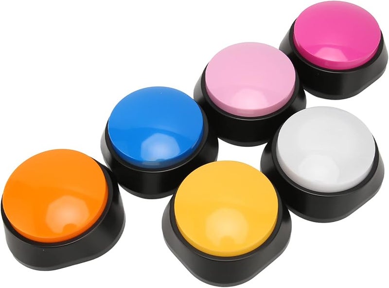 Focket 6 Color Dog Training Buttons with Voice Recording 30 Seconds Playback ABS Material - Image 5