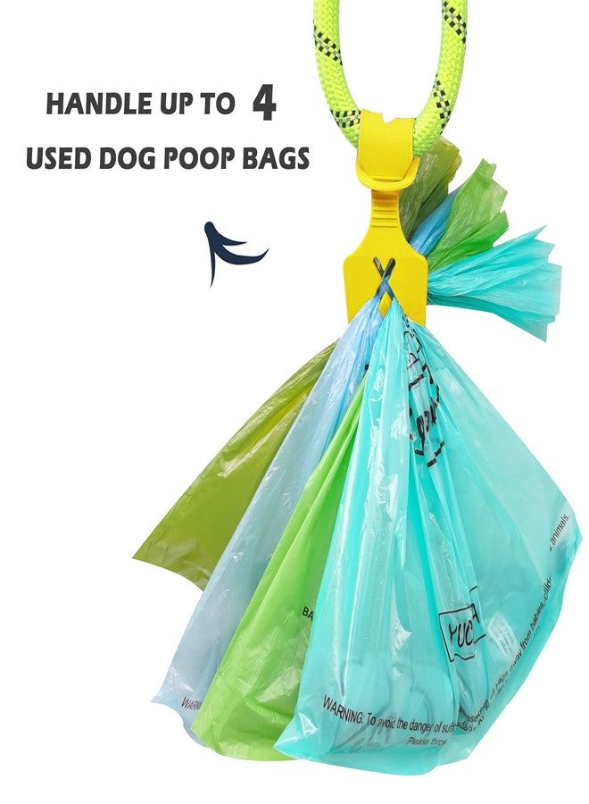 YUCHIYA Dog Poop Carrier for Leash Rope Silicon Doggie Poo Carrier for Lead (Lemon Yellow, 2 Count) - Image 2