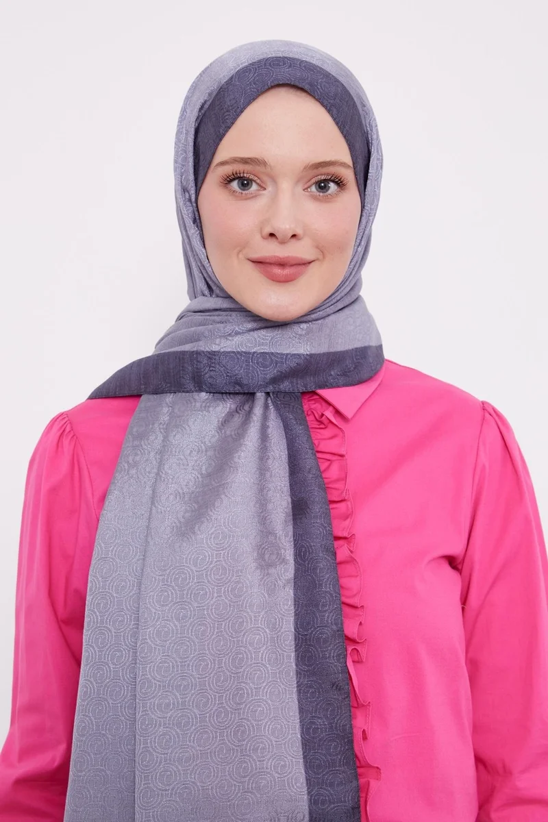Levidor Smoked Circle Pattern Monogram Shawl