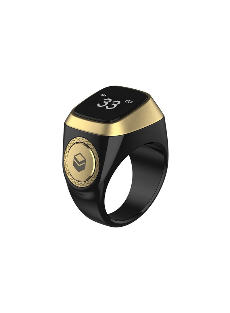 KASTWAVE Tasbih Counter Smart Ring for Men Women, Digital Tasbih Finger Counter, Waterproof Bluetooth Counter Ring Prayer Time Reminder, Electronic Counting Ring for Sport Coach School Training, Black - 20mm - Image 1
