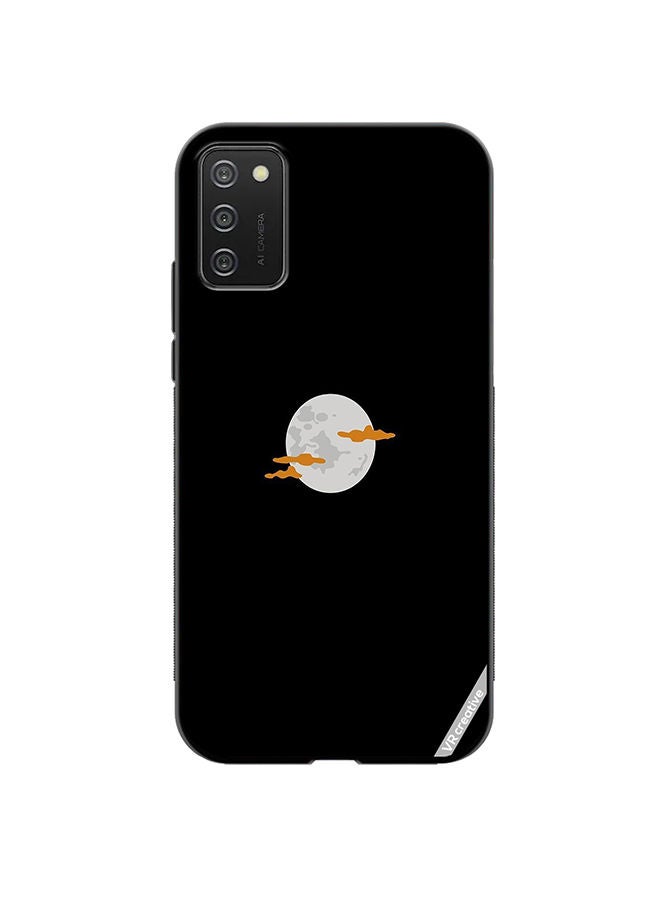 VR CREATIVE Protective Case Cover For Samsung Galaxy A02s Moon Design Multicolour - Image 1