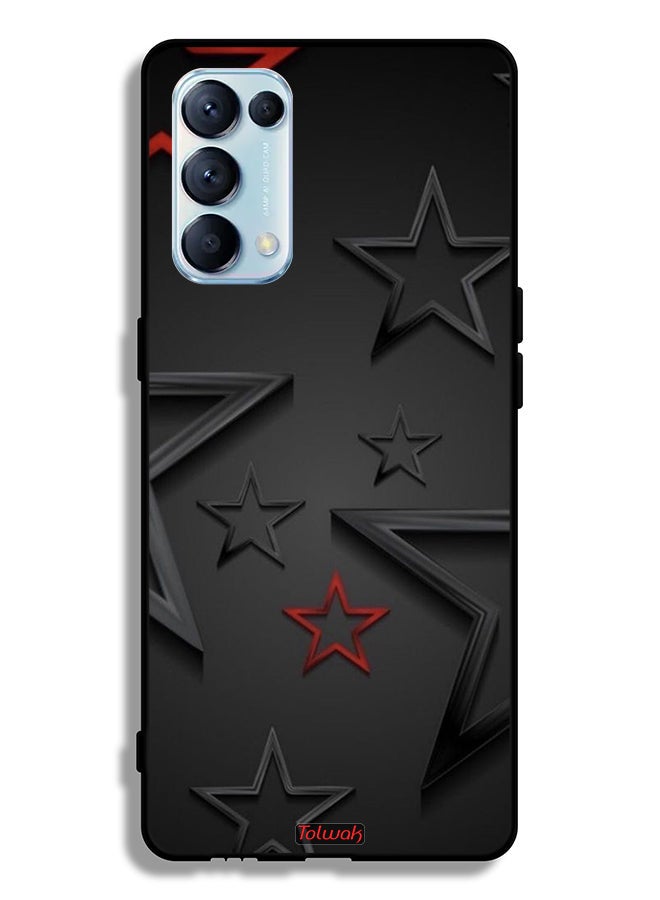 Tolwak Oppo Reno5 Pro 5G Protective Case Cover Stars Pattern - Image 2