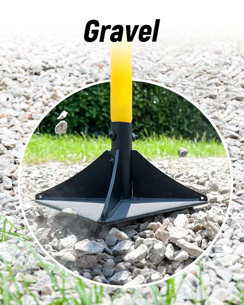 BlumeTrec 10"x10" Steel Tamper with 48" Handle, Heavy Duty Hand Compactor Tool for Leveling Soil, Gravel, Sand, Asphalt, Ground, Paver, Driveway, Garden, Yard and Blacktop Repair - Image 4