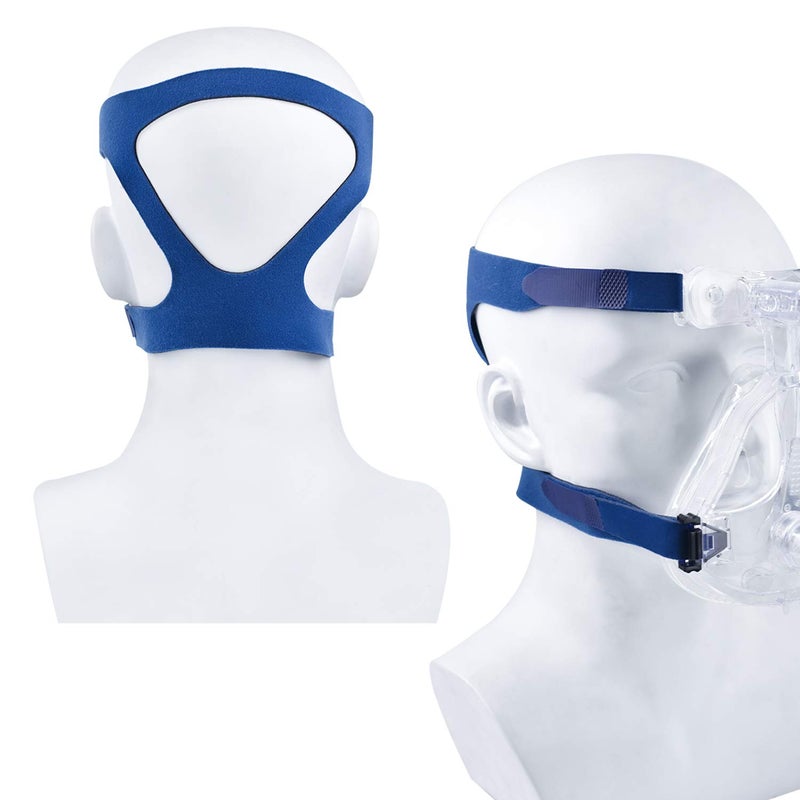 ItAll 2PCS ItAll Headgear Strap Supplies Compatible with Most Mask, Universal Comfortable and Elasticity Replacement Headgear for Achieving Good Seal, Blue - Image 1