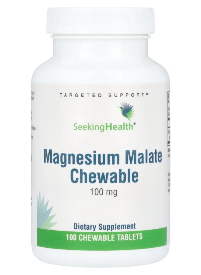 Seeking Health Magnesium Malate Chewable 100 mg 100 Chewable Tablets 