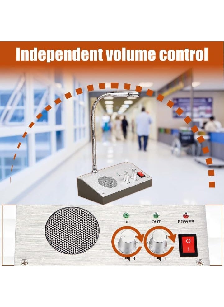 kh Window IntercomHigh Power Window SpeakerTwo Way Voice TransmissionIntercom Speaker System for BankSchool Hospital Office Reception Ticket Window