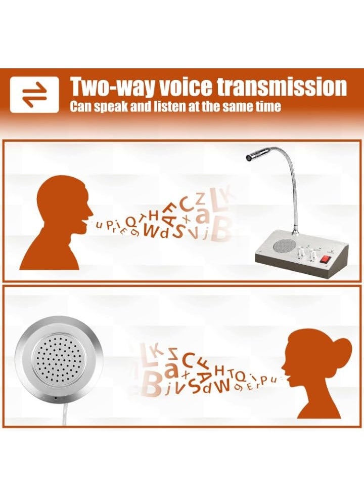kh Window IntercomHigh Power Window SpeakerTwo Way Voice TransmissionIntercom Speaker System for BankSchool Hospital Office Reception Ticket Window
