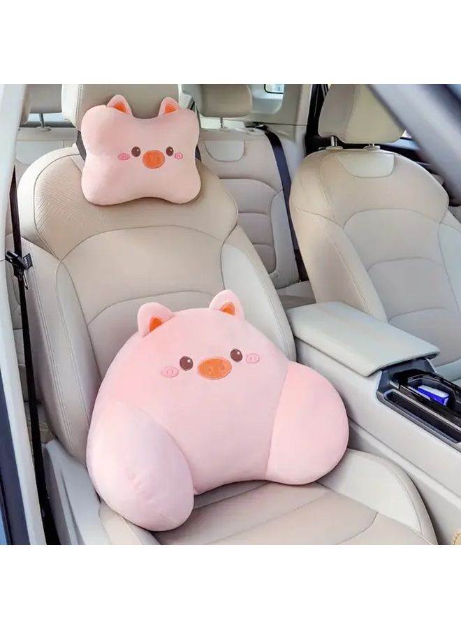 Kule Dog Head Pillow And Lumbar Cushion Set High Resilience Back Support For Office Car Home - Image 1