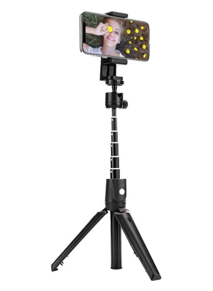 Selfie Stick Bluetooth Tripod – Wireless Remote Shutter with Expandable Portable Monopod for Photography (Color: Black, Size: One Size) - Image 3