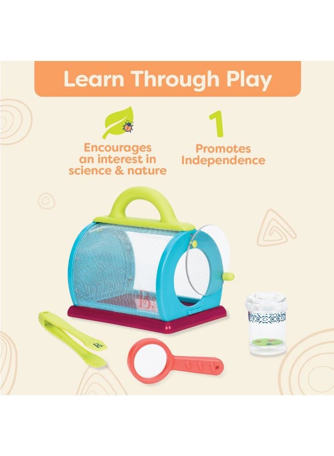 B. Toys – Bug Bungalow Insect Catching Kit with Mesh Case, Magnifying Container, Tweezers & Magnifier – Educational Outdoor Toys for Toddlers – Nature Exploration Set for 3+ Years - Image 3