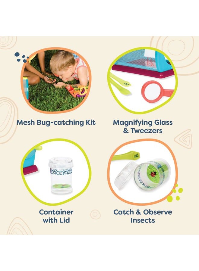 B. Toys – Bug Bungalow Insect Catching Kit with Mesh Case, Magnifying Container, Tweezers & Magnifier – Educational Outdoor Toys for Toddlers – Nature Exploration Set for 3+ Years - Image 2
