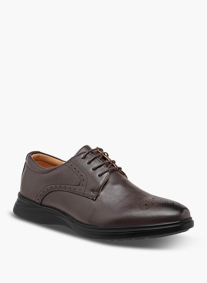 Le Confort Men Perforated Lace-Up Derby Shoes - Image 2