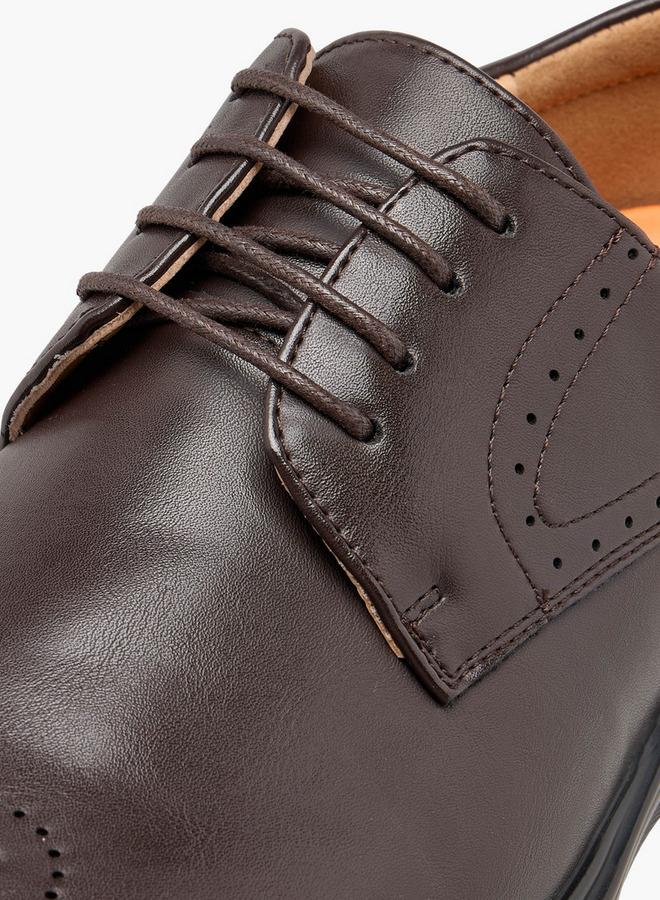 Le Confort Men Perforated Lace-Up Derby Shoes - Image 4